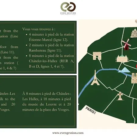Luxurious Flat-le Marais - Beaubourg-paris 3#ac Appartamento Parigi